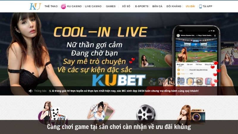 Kubet sân chơi của những anh em thích quà khủng