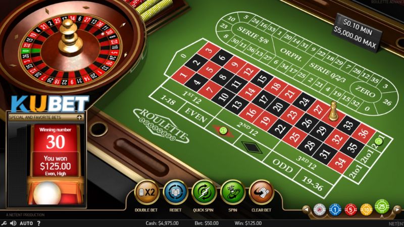 Tham gia giải trí roulette online nhận tiền nhiều